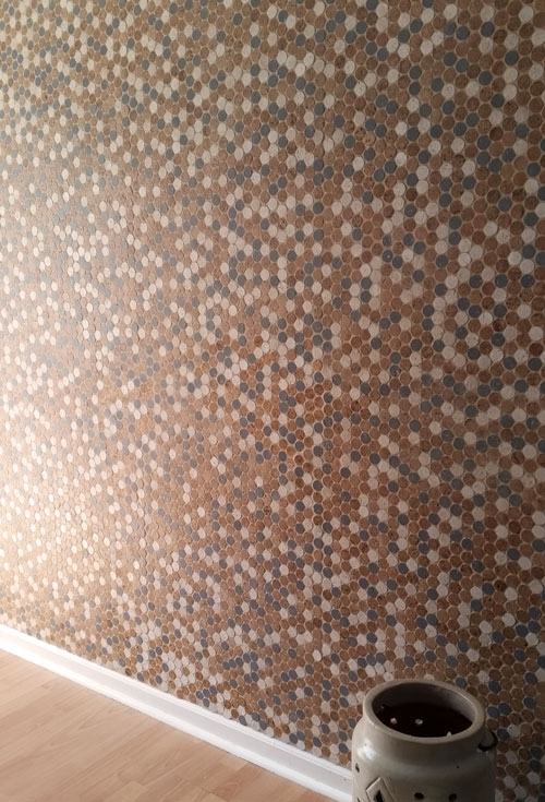 Cork Mosaic Tile Living Wall