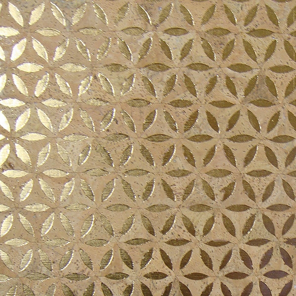Fiore Gold Cork Fabric