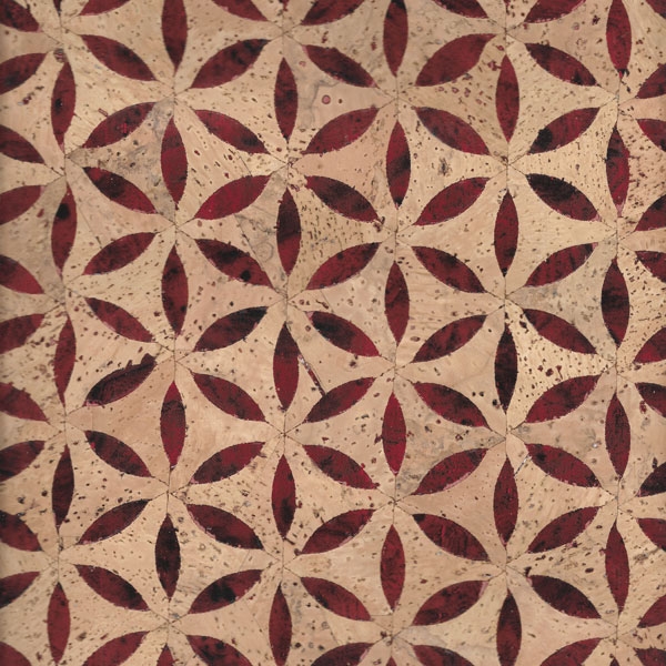 Fiore Rosso Cork Fabric