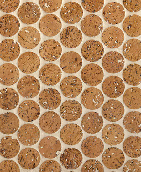 1 Cork Mosaic Penny Tile Natural Finish