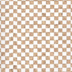 Micro Dama Bianca / White Checkered Cork Fabric