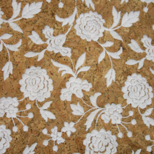 Triplex Fiore Bianco Cork Fabric