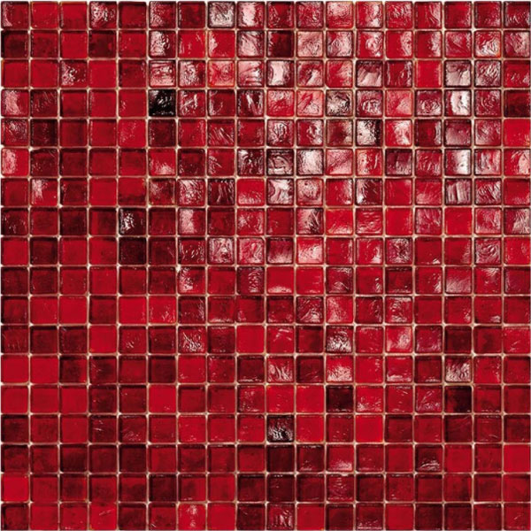 WaterGlass Crimson Glass Mosaic Tile
