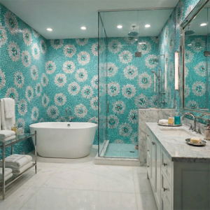 SICIS Neoglass Fluxus Master Bathroom