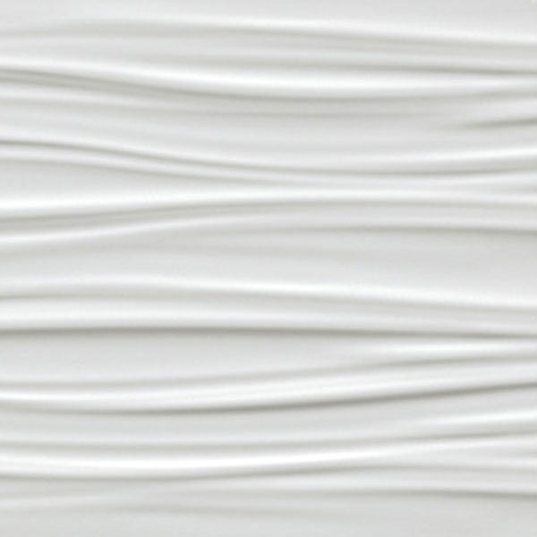 Ribbon White Matte 3D Tile