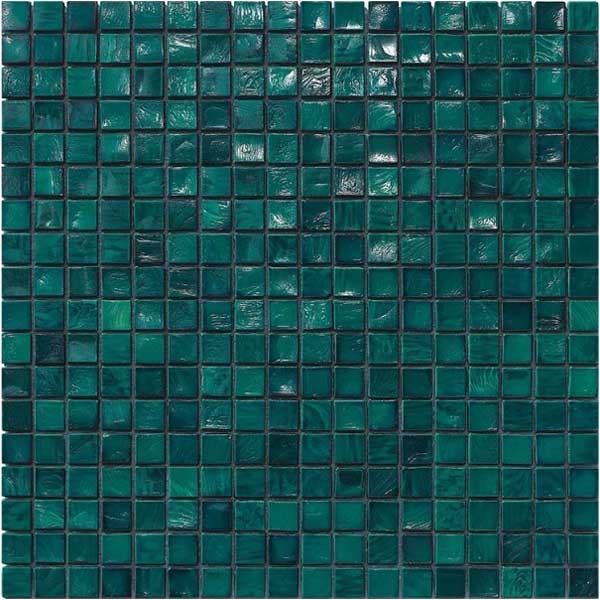 Aquamarine Glossy Gloss Glass Mosaic, 12x12x1/4
