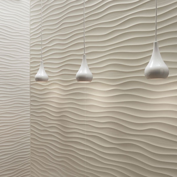 14 Sf Dune Sand Matte 3d Wall Tile, Wave Wall Tile